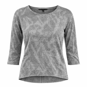 White House Black Market Silver & Gray 3/4 Sleeve Drop Shoulder Tee Size XS